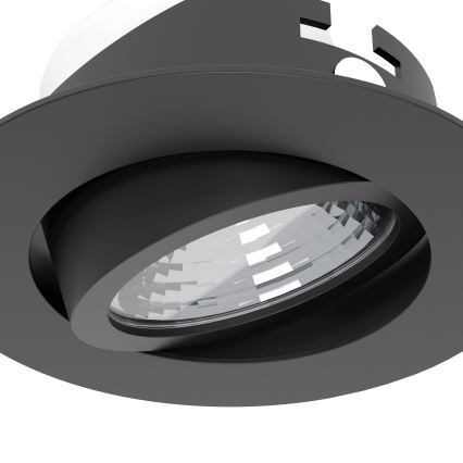 Eglo - Komplet 3x prigušivih ugradnih LED svjetiljki LED/6,4W/230V, Ø 8,8 cm, crne
