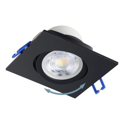 Eglo - Set od 3 prigušive ugradne LED svjetiljke LED/4,8W/230V 8,8x8,8 cm crne