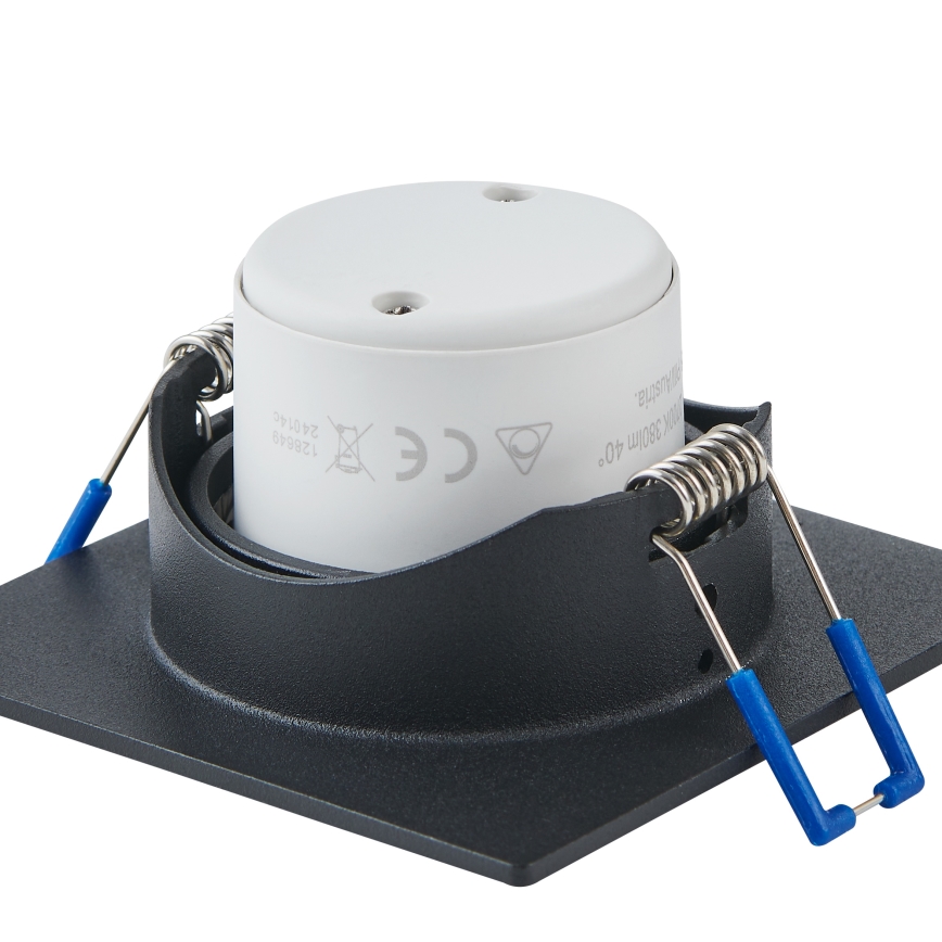 Eglo - SET 3x LED prigušiva ugradna stropna svjetiljka LED/6,4W/230V 8,8x8,8 cm crna