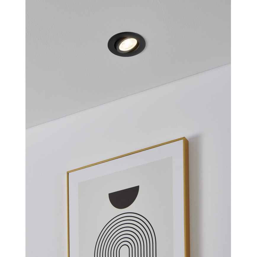 Eglo - KOMPLET 3x LED RGBW prigušivo ugradno svjetlo LED/4,7W/230V 2700-6500K crno