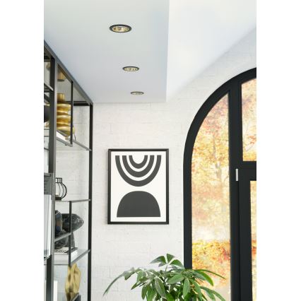 Eglo - prigušivo LED kupaonsko ugradno stropno svjetlo LED/4,8W/230V 2700/4000/6500K IP44 crno