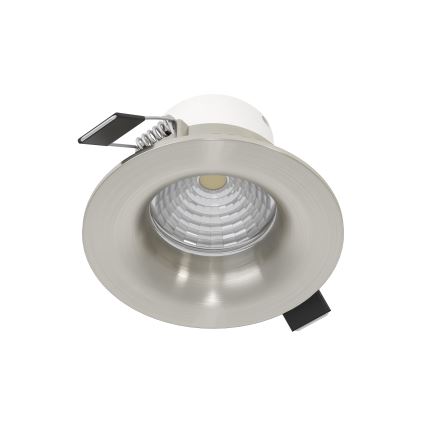 Eglo - Set od 3 prigušive ugradne LED svjetiljke LED/6,4W/230V, promjer 8,8 cm, matni krom