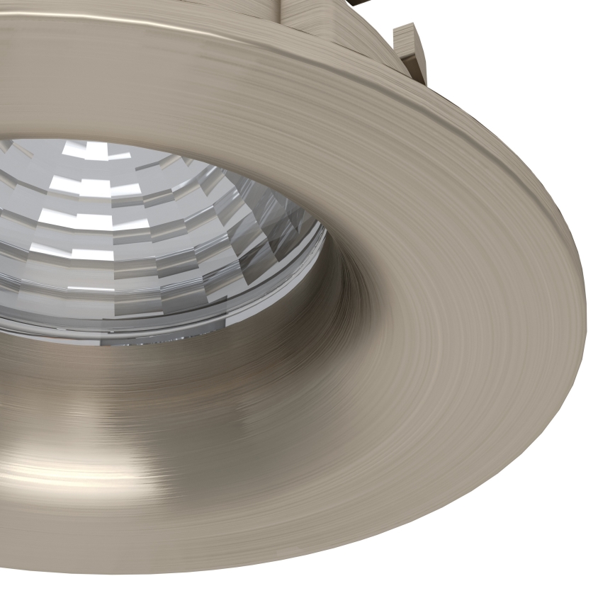 Eglo - Set od 3 prigušive ugradne LED svjetiljke LED/6,4W/230V, promjer 8,8 cm, matni krom