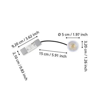 Eglo - LED vanjski modul LED/4,9W/230V 2700/4000/6500K IP65