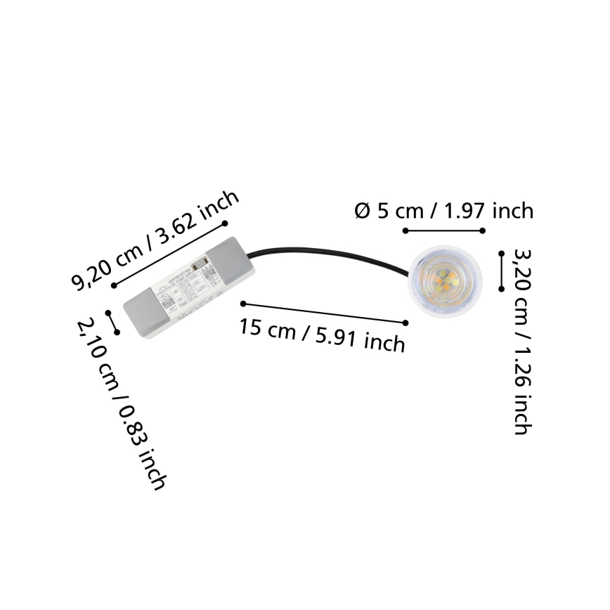 Eglo - LED vanjski modul LED/4,9W/230V 2700/4000/6500K IP65