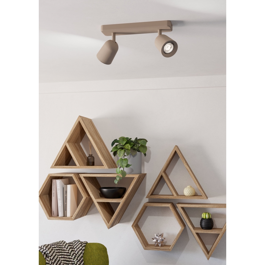 Eglo - Stropni spot 2xGU10/10W/230V bež