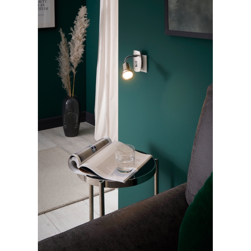 Eglo - LED svjetiljka za utičnicu 1xGU10/2,8W/230V matni krom