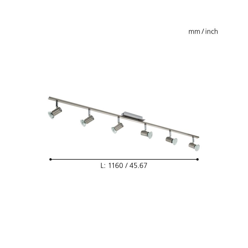 EGLO - Stropna svjetiljka 6xGU10/LED/3W