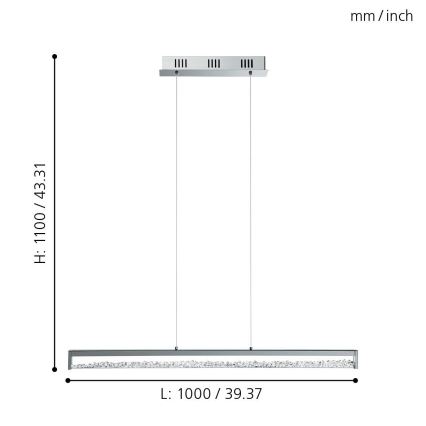 EGLO - LED luster na sajli 6xLED/6W/230V