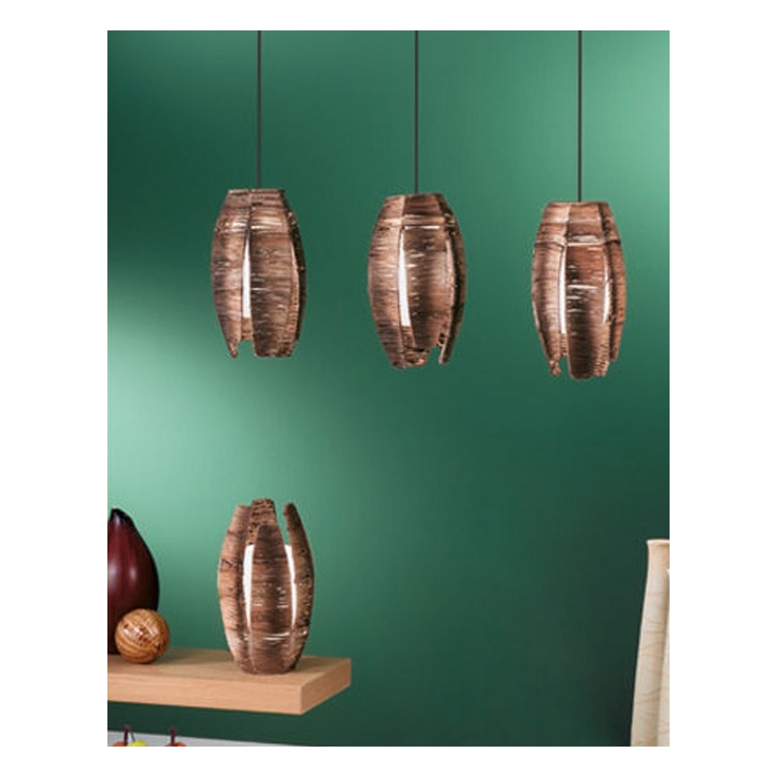 EGLO 91014 - Stolna lampa MONGU 1xE27/60W smeđa