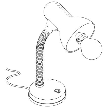 EGLO - Stolna lampa 1xE27/40W crna