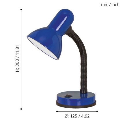 EGLO - Stolna lampa 1xE27/40W plava