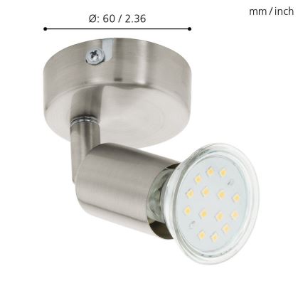 Eglo - LED Zidna reflektorska svjetiljka LED 1xGU10/2,8W/230V
