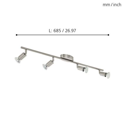 Eglo - LED reflektorska svjetiljka 4xGU10-LED/2,8W/230V