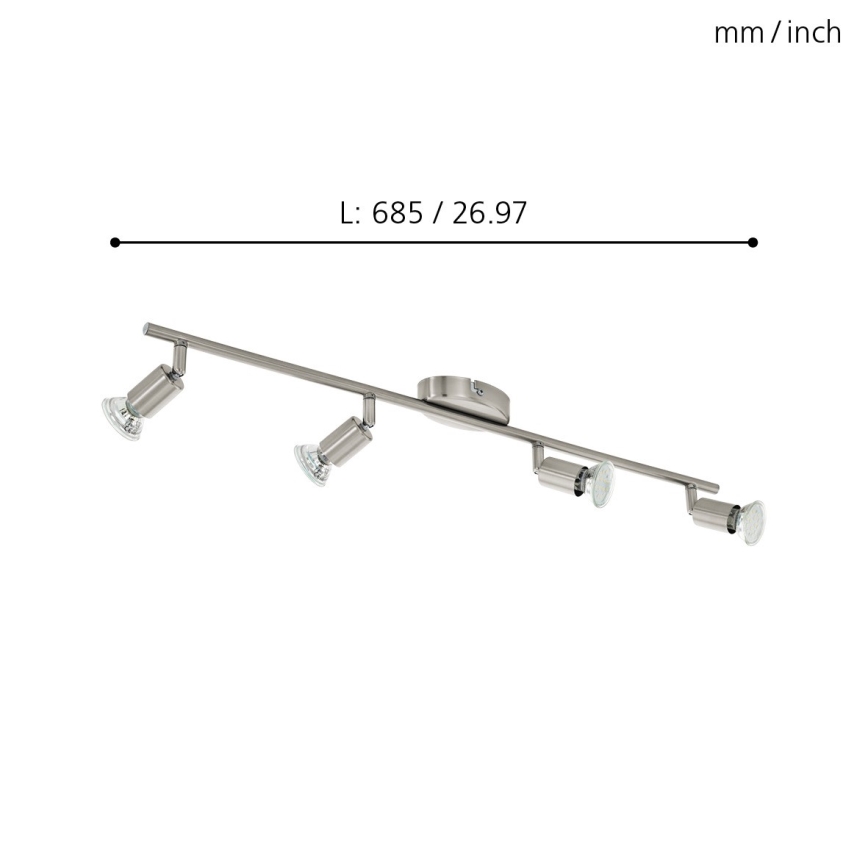 Eglo - LED reflektorska svjetiljka 4xGU10-LED/2,8W/230V