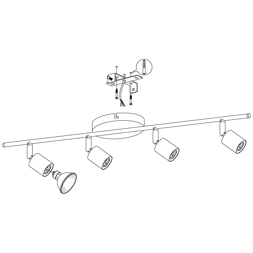 Eglo - LED reflektorska svjetiljka 4xGU10-LED/2,8W/230V