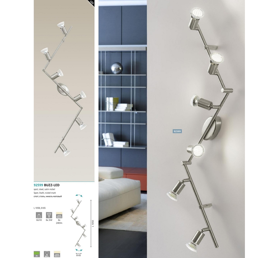 Eglo - LED reflektorska svjetiljka 6xGU10-LED/2,8W/230V