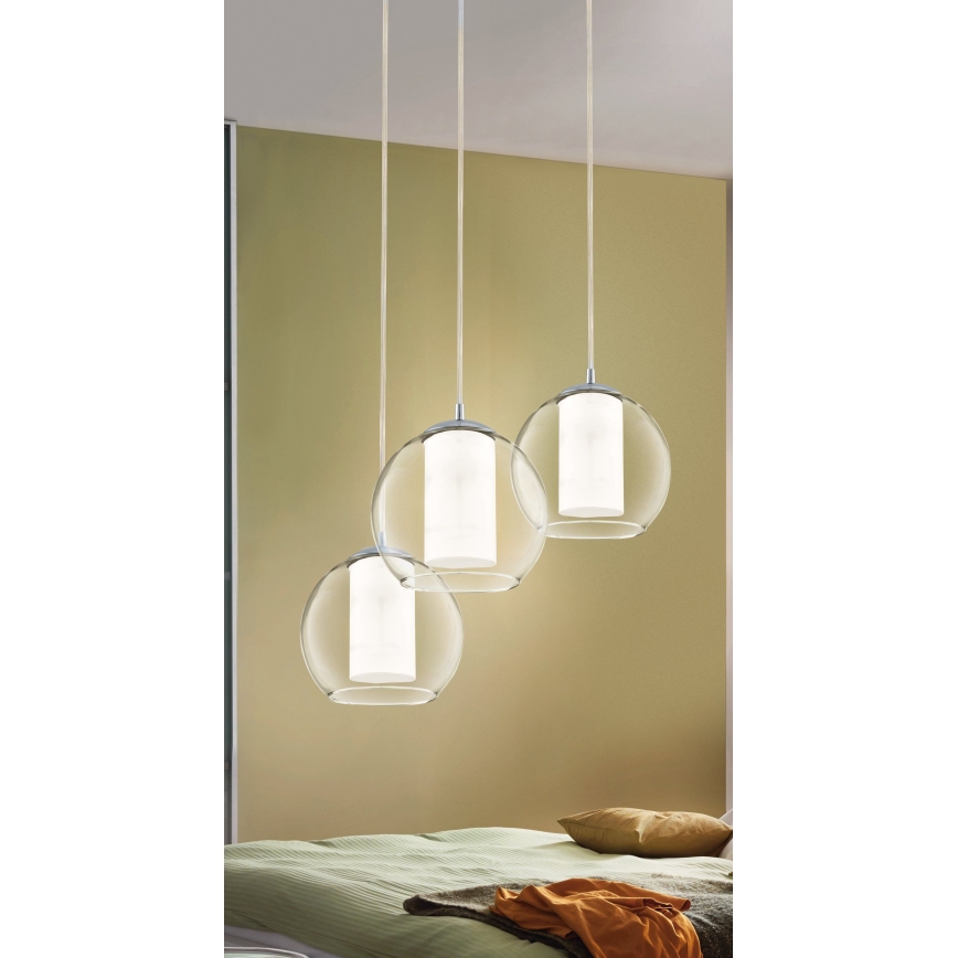 Eglo 92762 - Luster na sajli BOLSANO 3xE27/60W