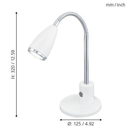 Eglo - Stolna lampa 1xGU10/3W/230V