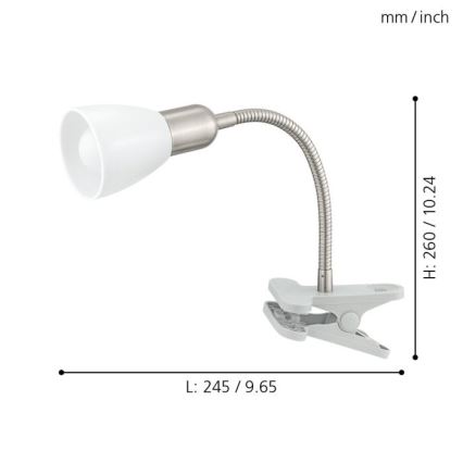 Eglo - LED Lampa s kvačicom 1xE14-LED/4W/230V