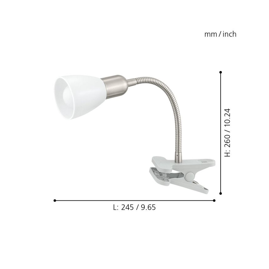 Eglo 92932 - LED svjetiljka s kopčom DAKAR 3 1xE14/4W/230V
