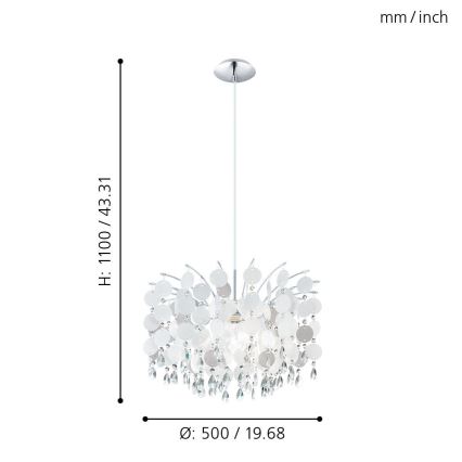 Eglo - Luster 1xE27/60W/230V