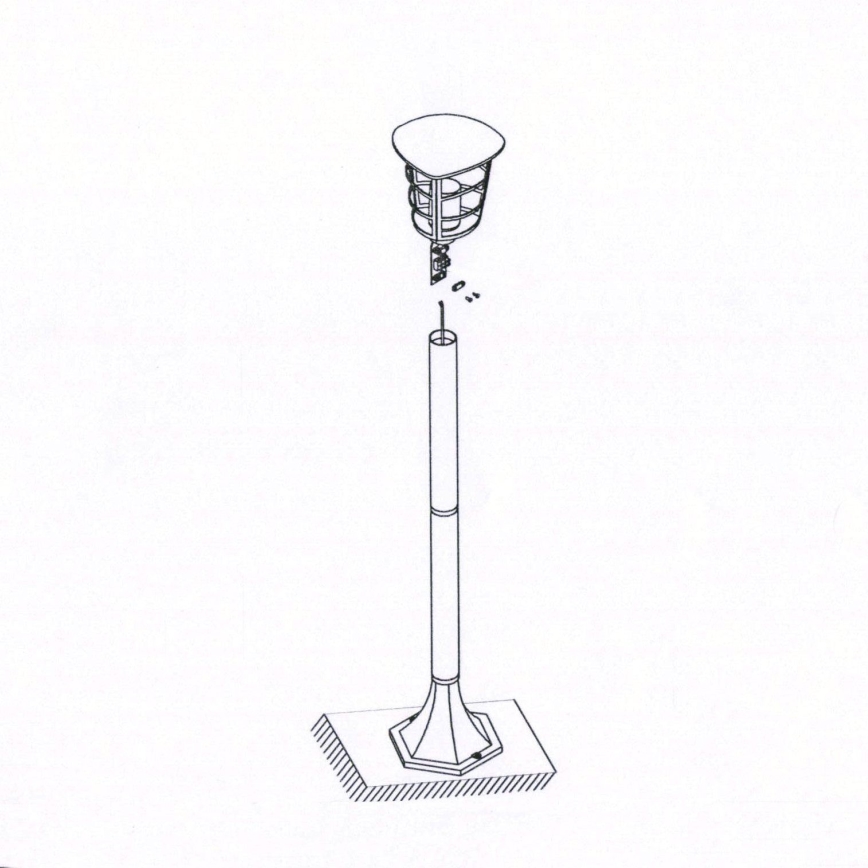 Eglo - LED vanjska svjetiljka 1xE27/8,5W/230V IP44 crna