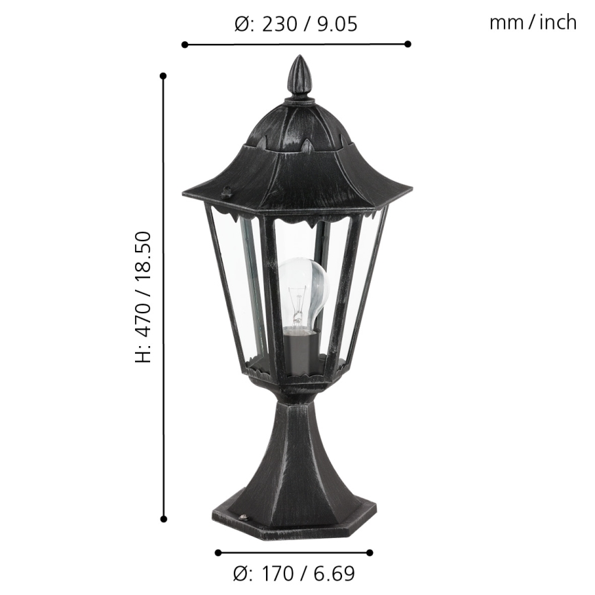 Eglo - Vanjska lampa 1xE27/60W/230V IP44