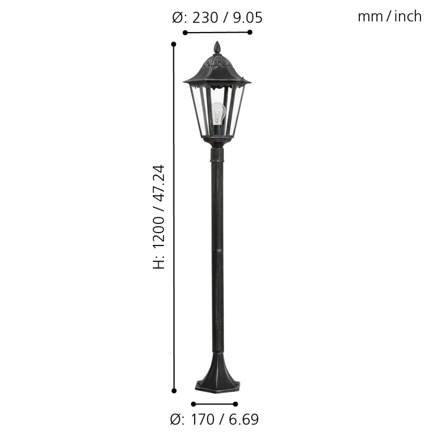 Eglo - Vanjska lampa 1xE27/60W/230V IP44