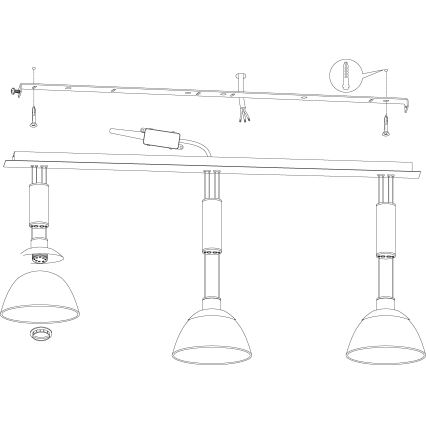 Eglo 93468 - LED Viseća svjetiljka MONTEFIO 3xLED/6W/230V