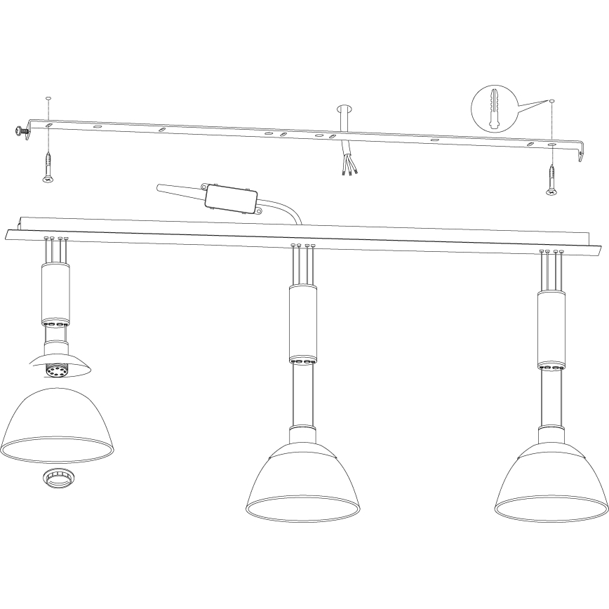 Eglo 93468 - LED Viseća svjetiljka MONTEFIO 3xLED/6W/230V