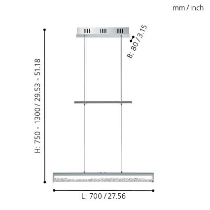 Eglo - LED Prigušiva svjetiljka LED/24W/230V