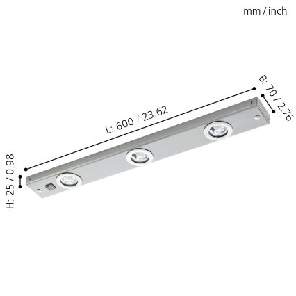 Eglo - LED Reflektorska svjetiljka 3xLED/2,3W/230V