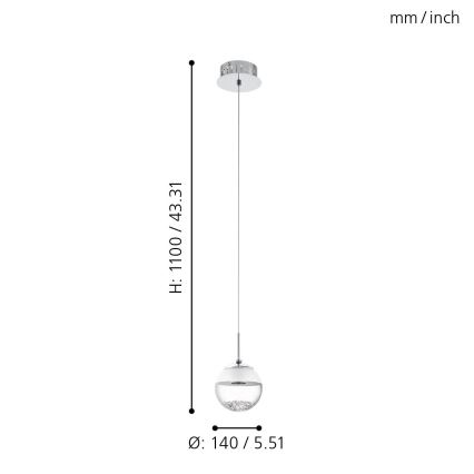 Eglo - LED Viseća svjetiljka 1xLED/5W/230V