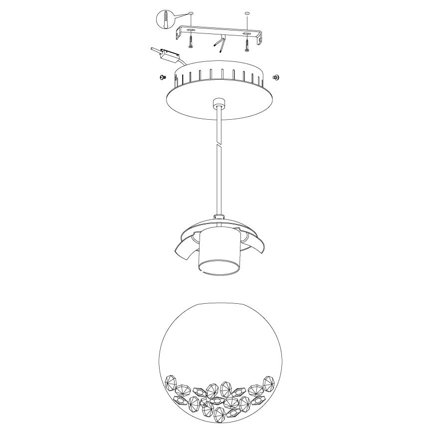 Eglo - LED Viseća svjetiljka 1xLED/5W/230V