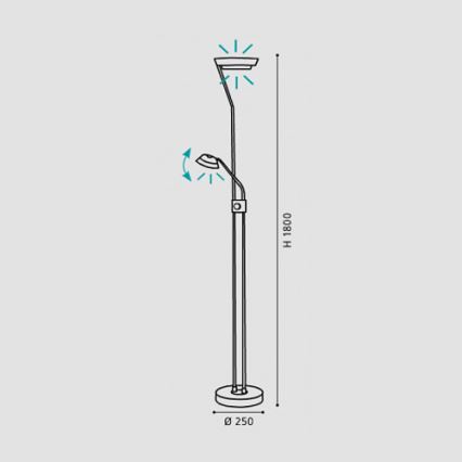 Eglo - LED dimabilna lampa LED/17,28W + LED/2,88W