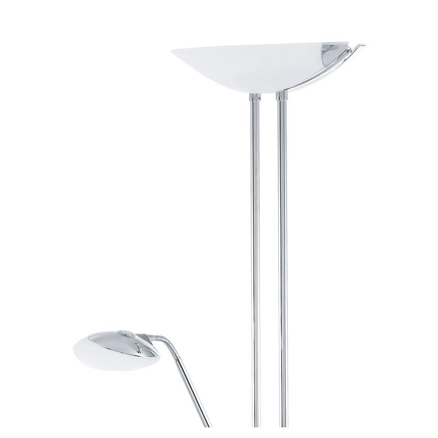 Eglo - LED Prigušiva podna lampa LED/20W + LED/2,5W sjajni krom