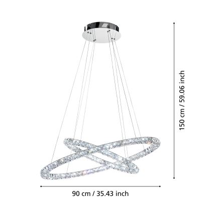 Eglo - LED Luster na sajli LED/56,1W/230V