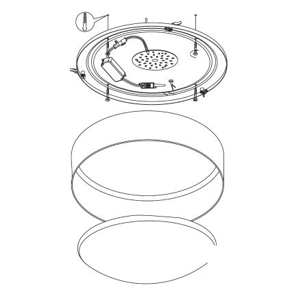 Eglo - LED Stropna svjetiljka LED/24W/230V