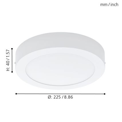 Eglo 94075 - LED Stropna svjetiljka FUEVA 1 LED/16,47W/230V