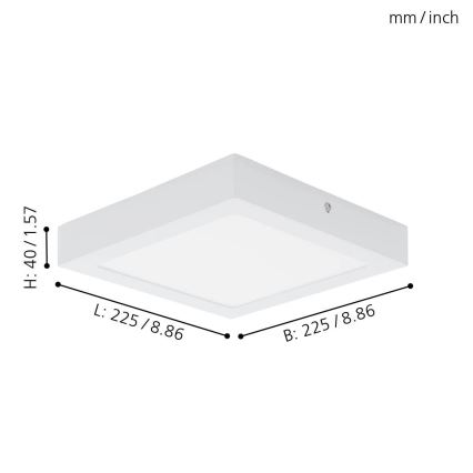 Eglo 94077 - LED Stropna svjetiljka FUEVA 1 LED/16,47W/230V