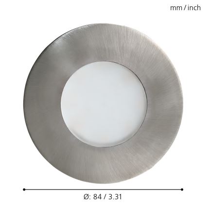 Eglo - LED Ugradbena svjetiljka za kupaonicu 1xGU10/5W/230V IP65