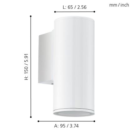 Eglo - LED Vanjsko osvjetljenje 1xGU10/3W/230V IP44