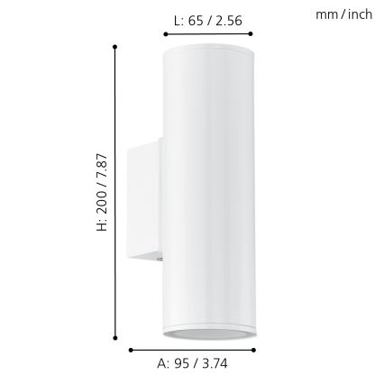 Eglo - LED Vanjsko osvjetljenje 2xGU10/3W/230V IP44