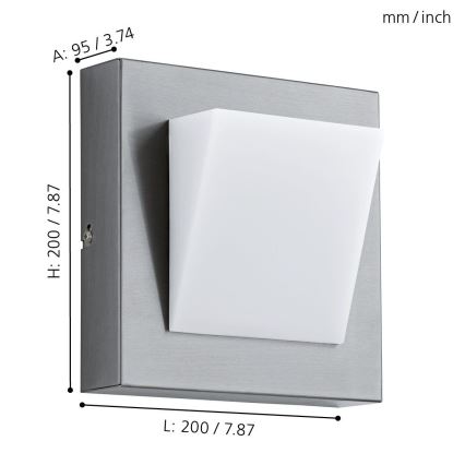 Eglo 94114 - LED vanjska rasvjeta GALARY 1 LED/3,7W/230V IP44