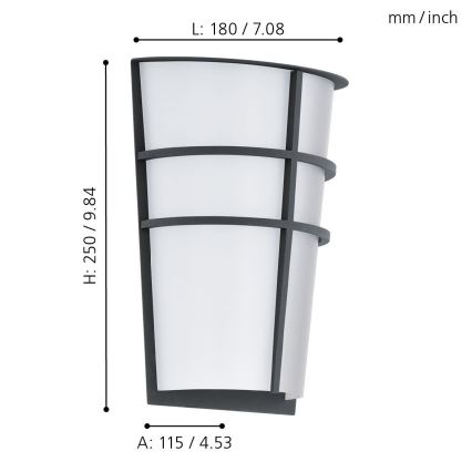 Eglo - LED vanjsko osvjetljenje 2xLED/2,5W/230V IP44