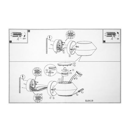 Eglo 94139 - LED vanjsko osvjetljenje NOCELLA 2xLED/2,5W/230V IP44