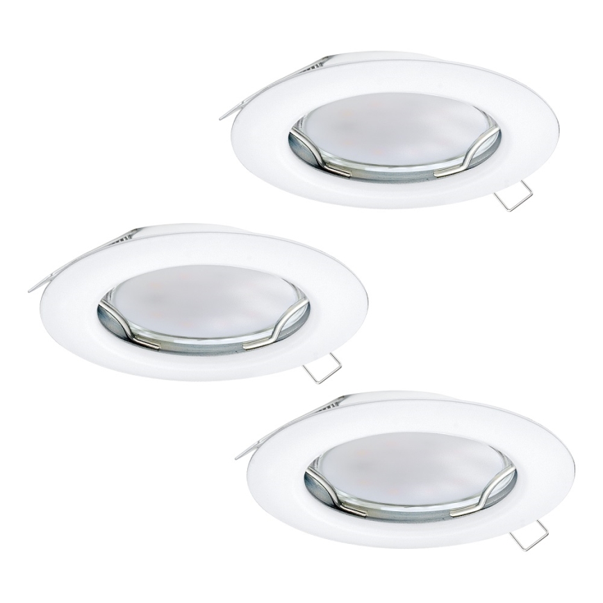 Eglo - Komplet 3x LED ugradnih stropnih svjetiljki PENETO 1xGU10-LED/3W/230V
