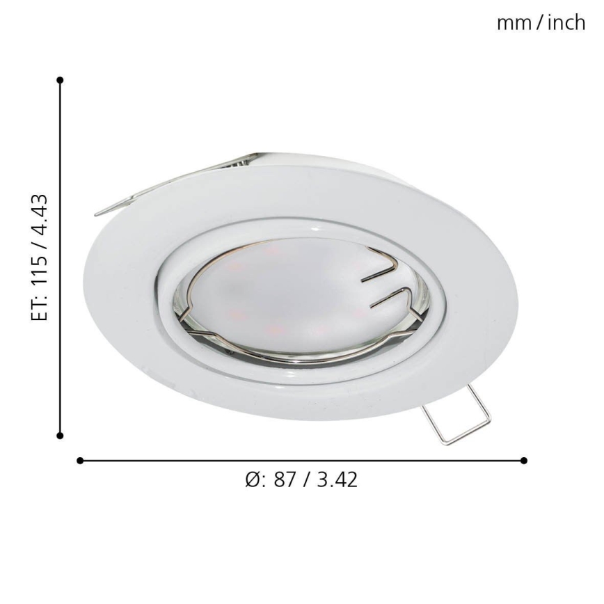 Eglo - LED ugradbena svjetiljka 1xGU10-LED/5W/230V