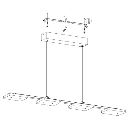 Eglo - LED Viseća svjetiljka 4xLED/4,5W/230V